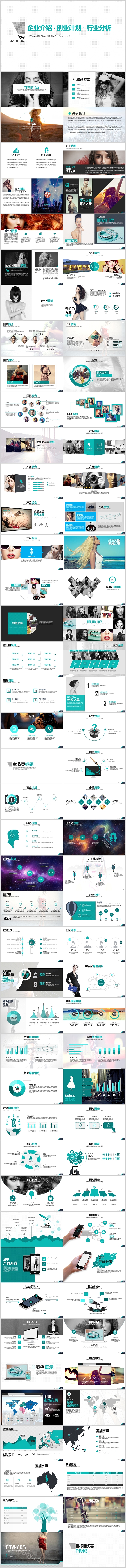 企业介绍创业计划行业分析PPT模板