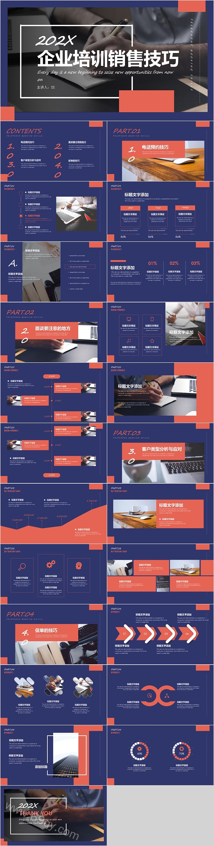 企业培训销售技巧企业新员工入职培训PPT模板