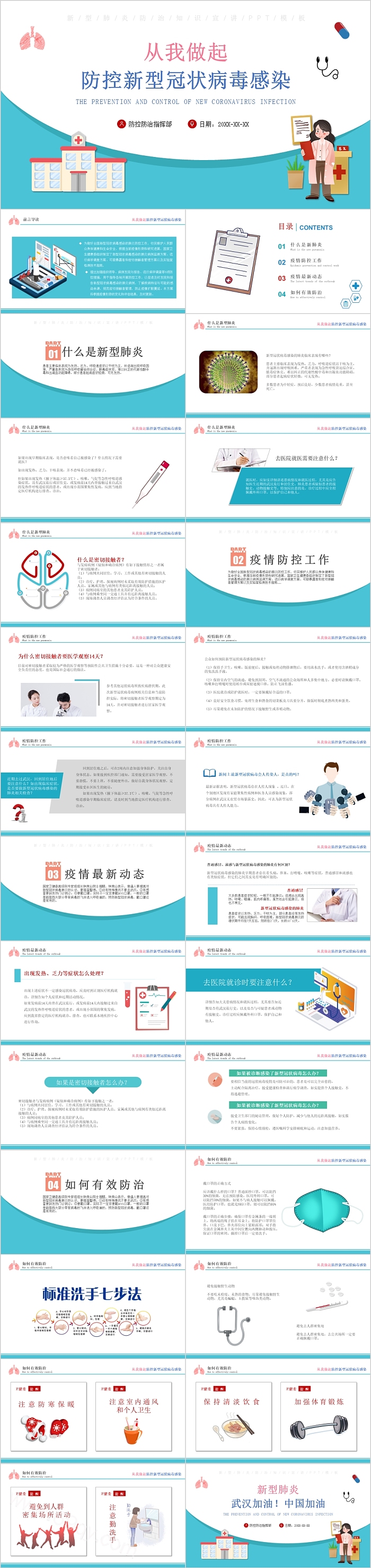 从我做起防控新型冠状病毒感染PPT