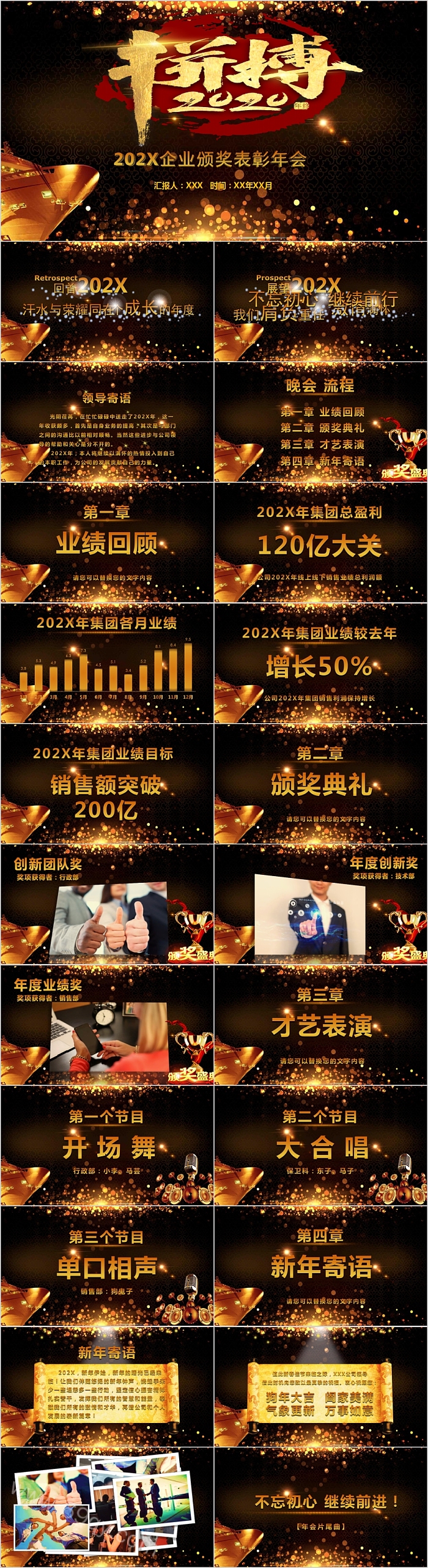 商务大气202X企业颁奖表彰年会PPT模板
