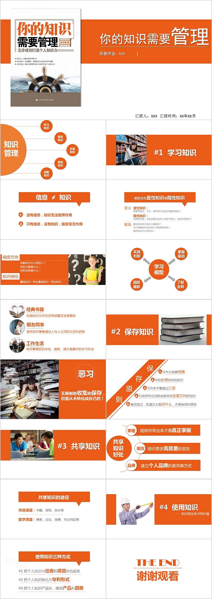 你的知识需要管理读书笔记PPT模板