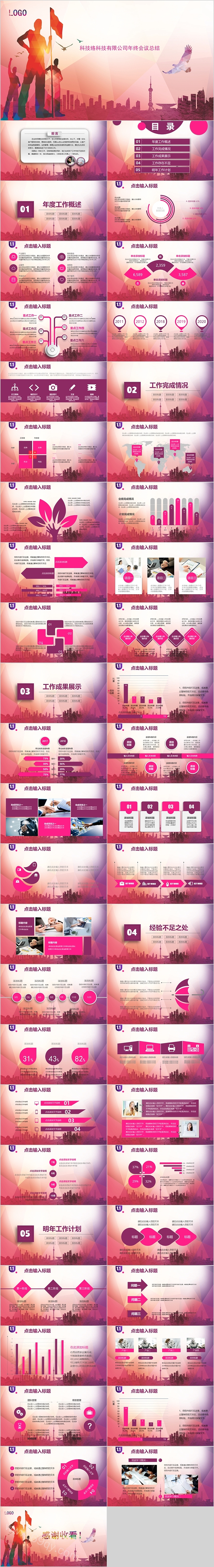 科技网络有限公司年中会议总结ppt模板