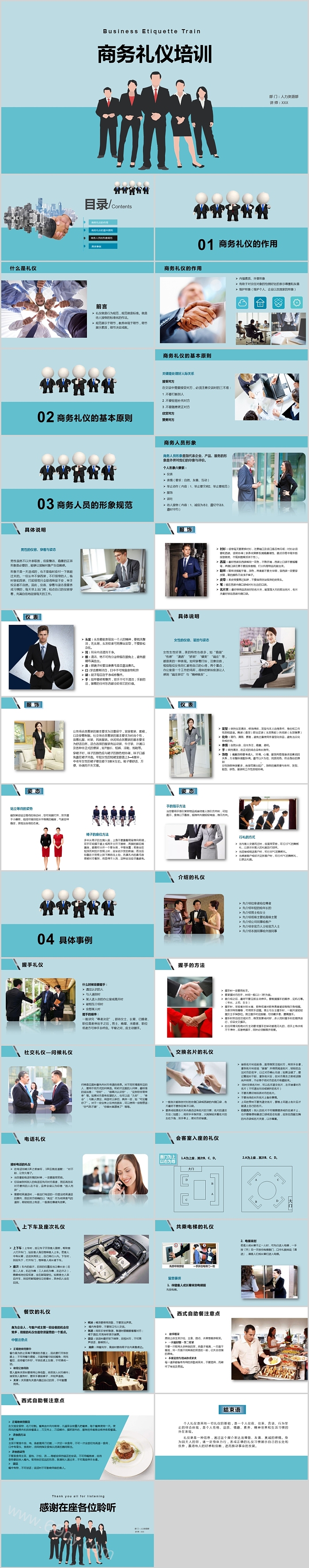 实用公司培训之职场商务礼仪培训PPT课件