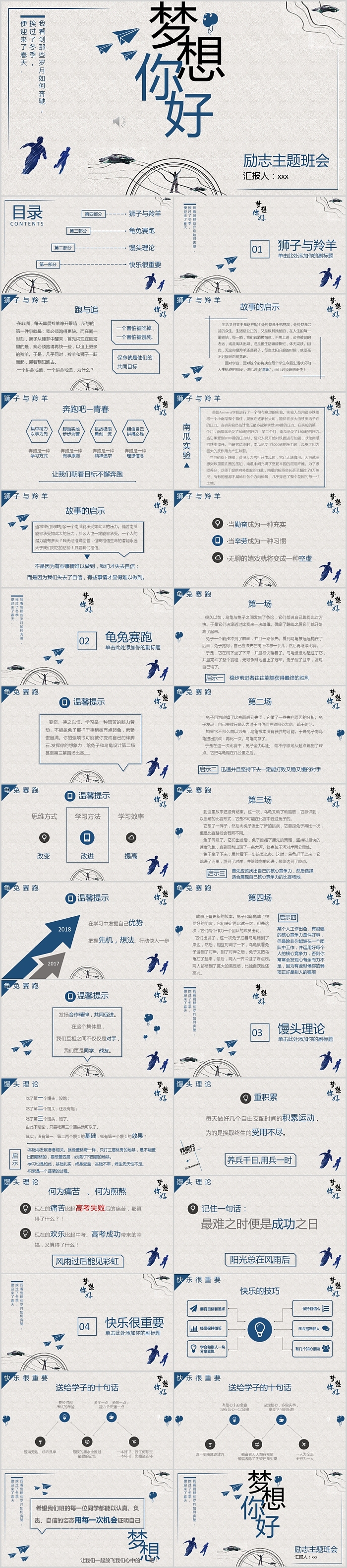 梦想你好高考冲刺励志主题班会PPT课件