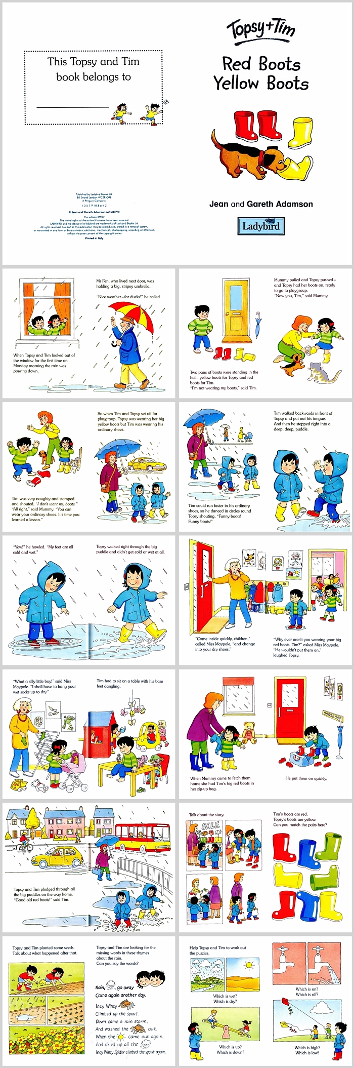 人教版小学英语—颜色和服饰《Red Boots Yellow Boots》英文绘本故事PPT课件