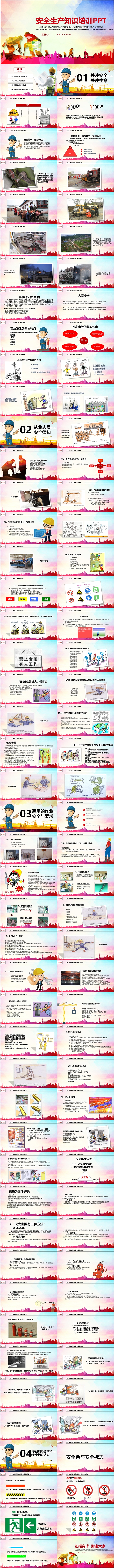 简约安全生产知识培训PPT模板