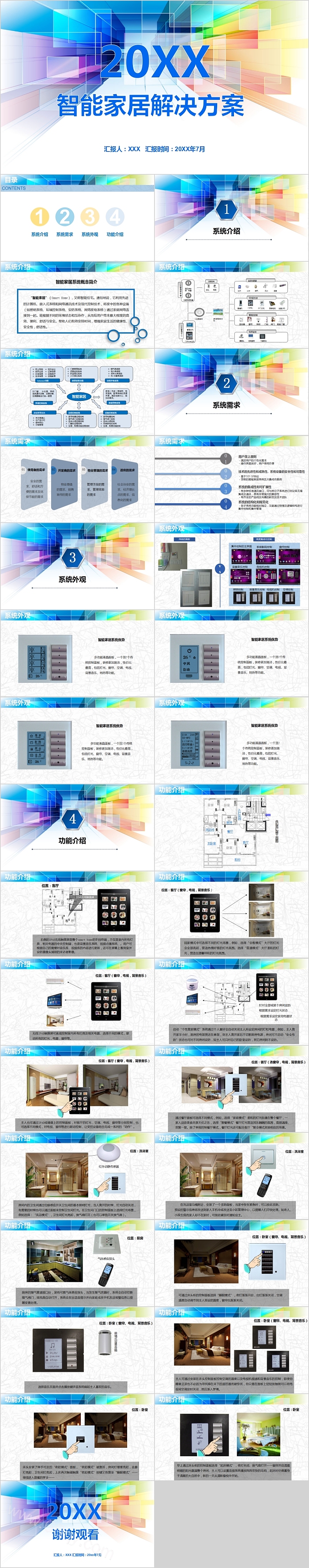 简约智能家居解决方案PPT模板