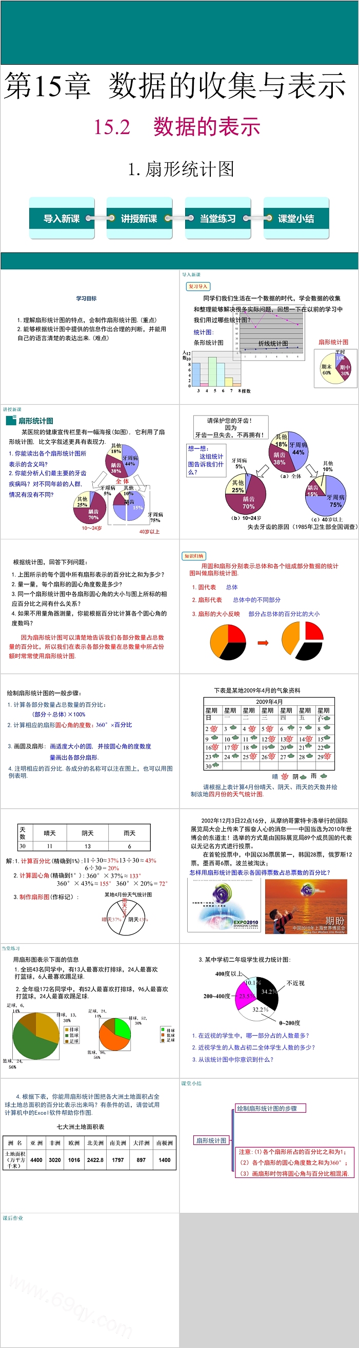 八年级数学数据的收集与表示扇形统计图