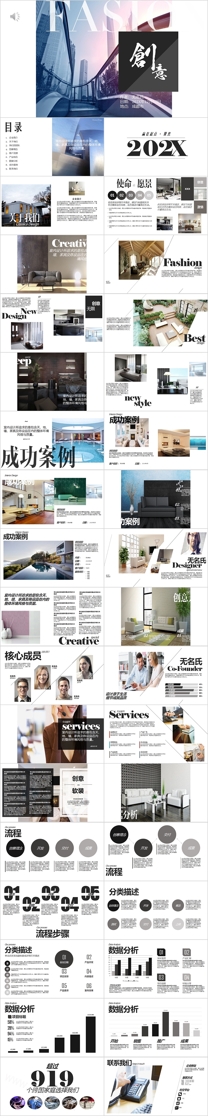 创意商务简约企业介绍公司简介PPT模板