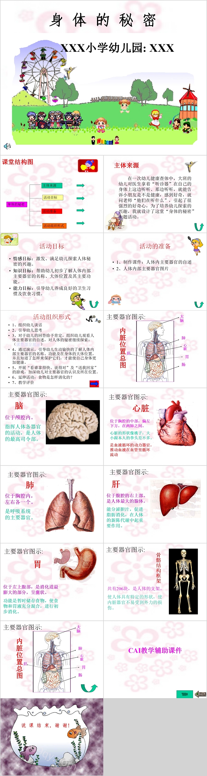 优秀幼儿园中班大班健康《身体的秘密》科学绘本故事PPT课件