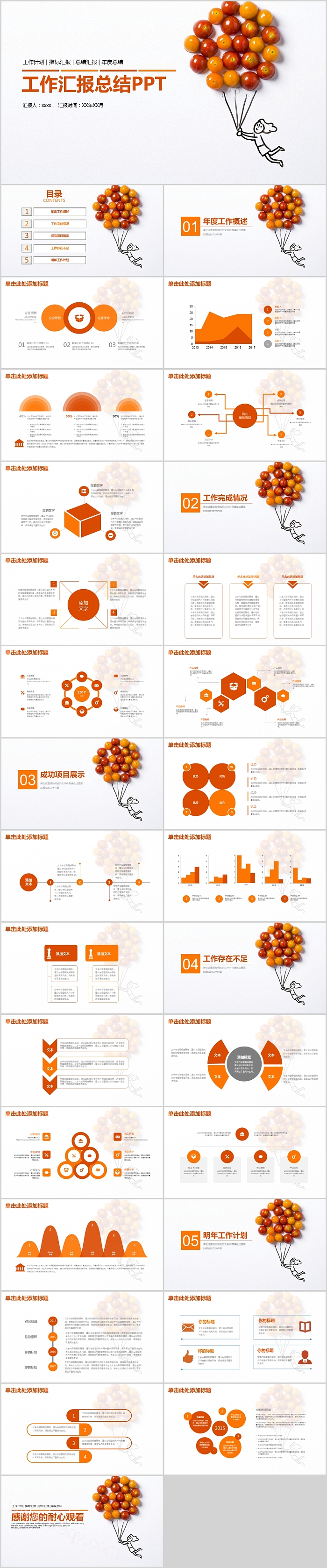简约清新工作汇报总结PPT