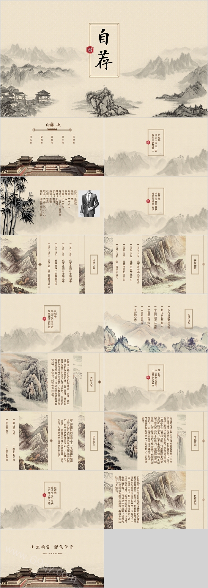 岗位竞聘简历求职自荐书PPT