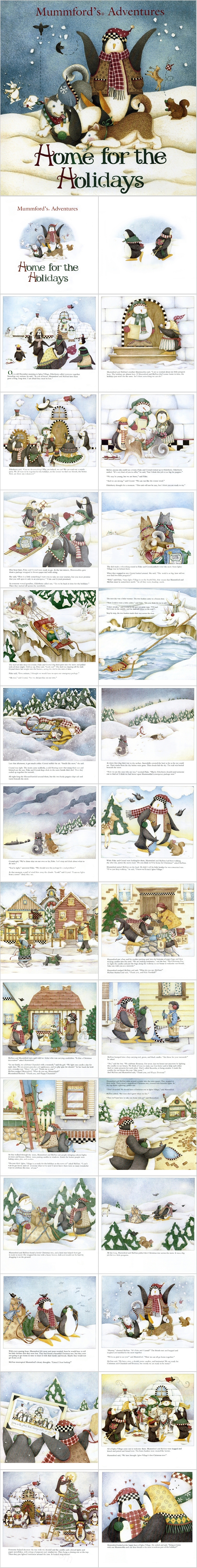 经典幼儿园小红帽《Home for the Holidays》英语启蒙绘本故事ppt课件