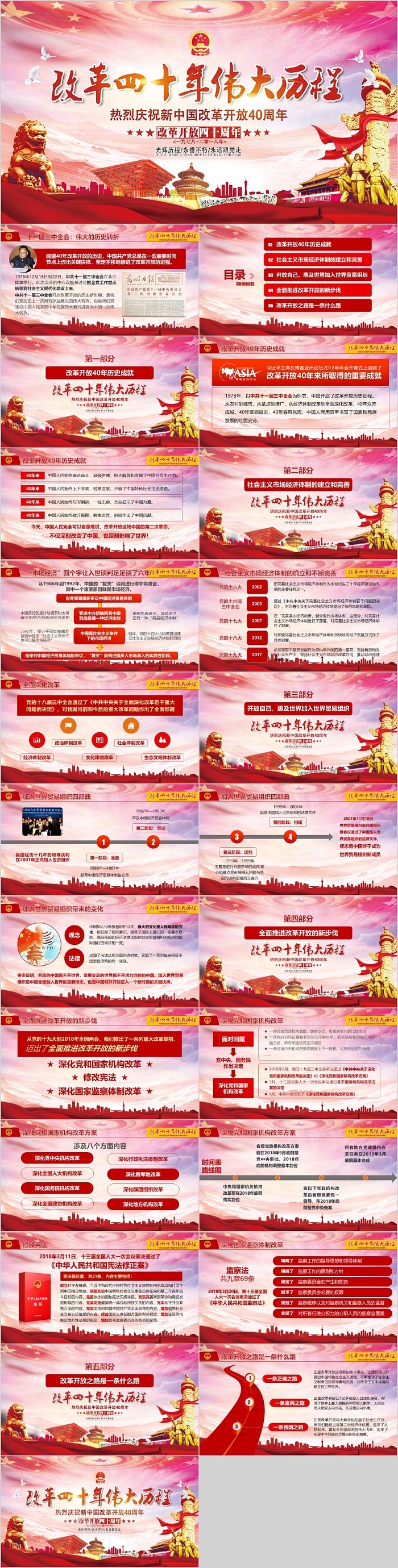 改革四十年伟大历程热烈庆祝新中国改革开放40周年