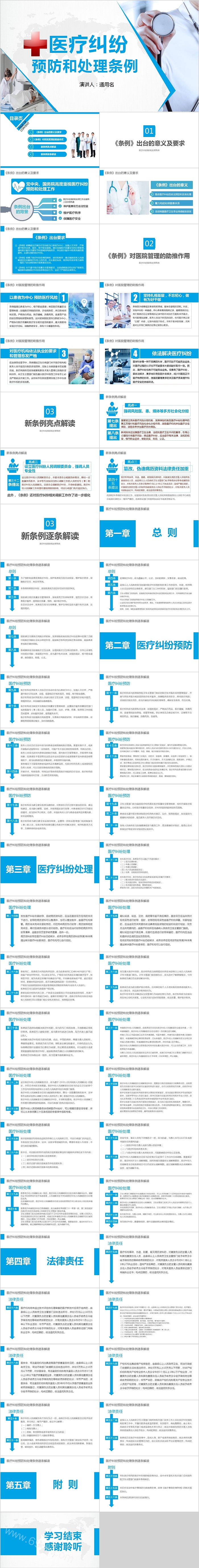 医疗纠纷预防和处理条例PPT模板