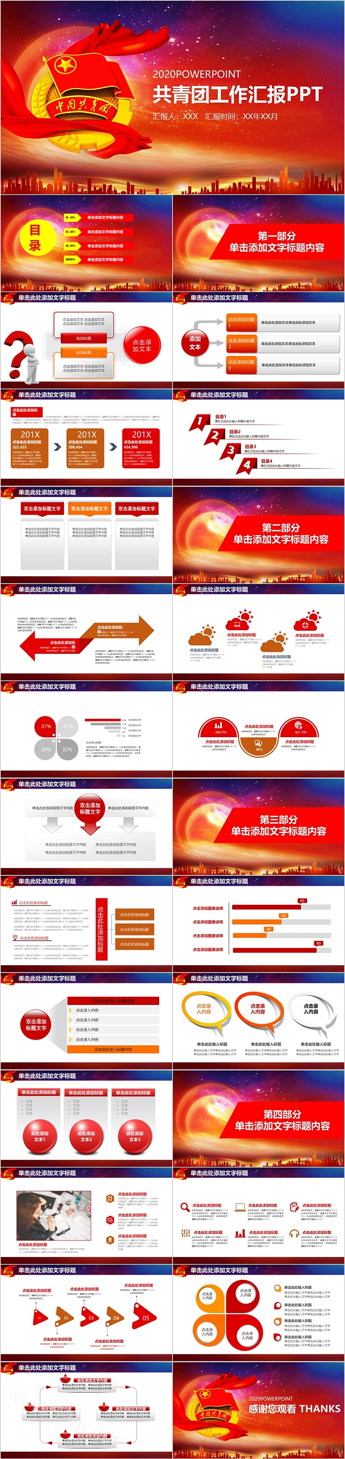 共青团工作汇报PPT