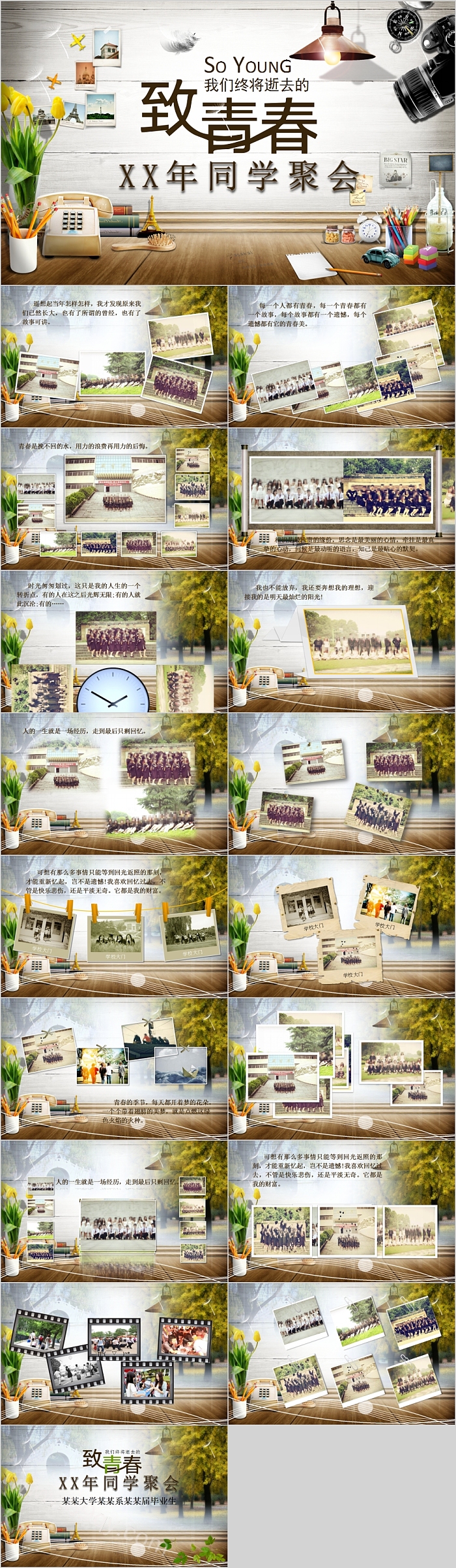 致我们终将逝去的青春同学聚会PPT