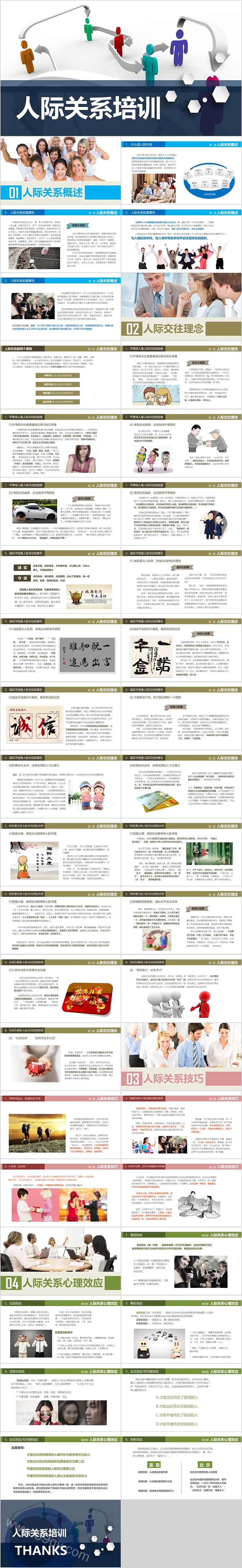 蓝色简约大气人际关系培训模板