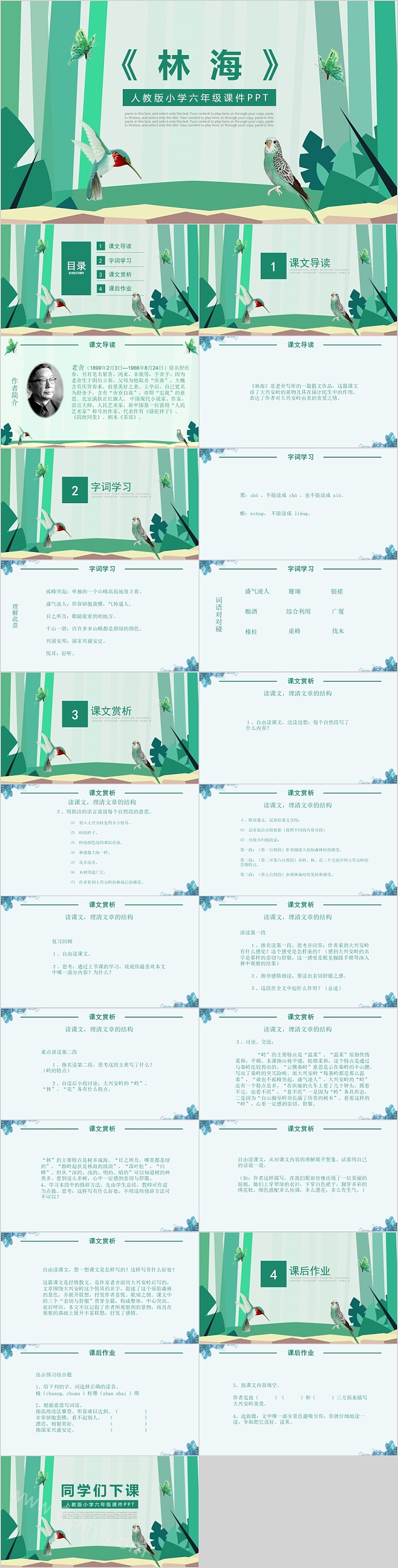 林海人教版小学六年级课件PPT