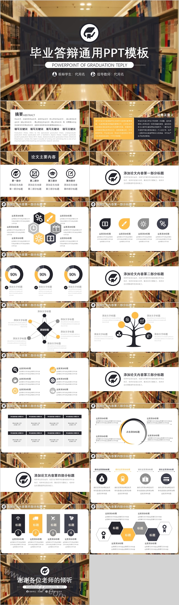 创意时尚毕业答辩通用ppt模板