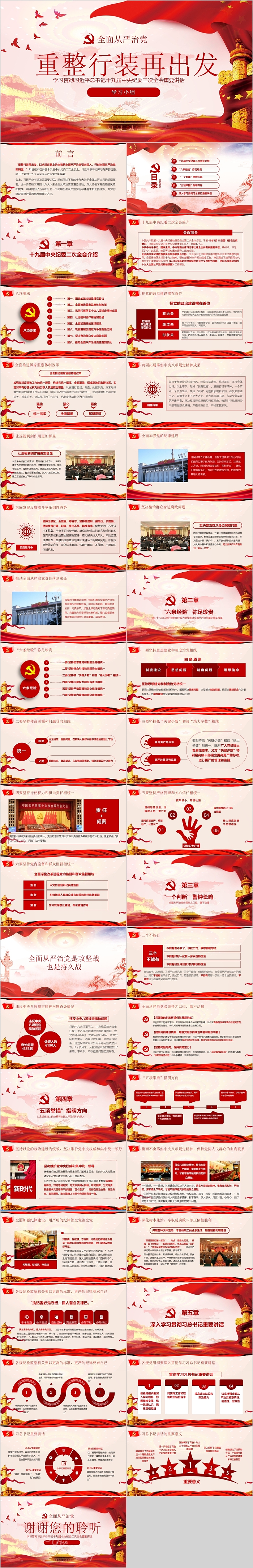 优秀教师学习全面从严治党重整行装再出发党课PPT课件