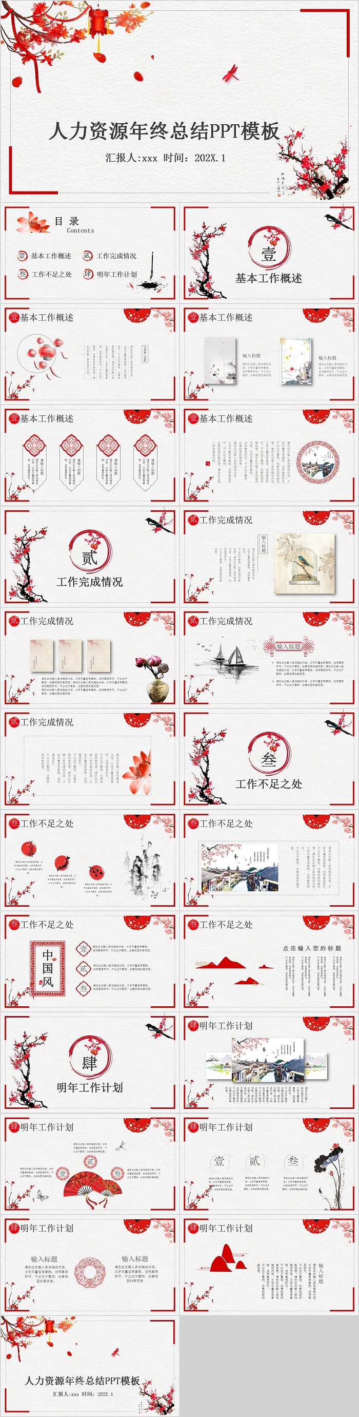 人力资源年终总结PPT模板