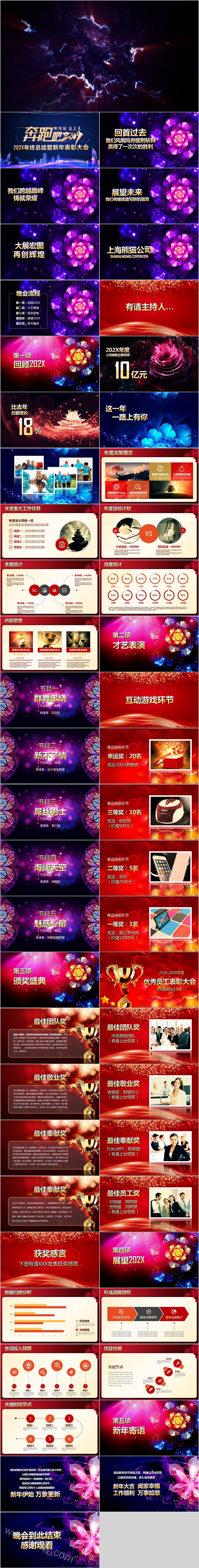 商务大气年终总结暨新年表彰大会PPT模板