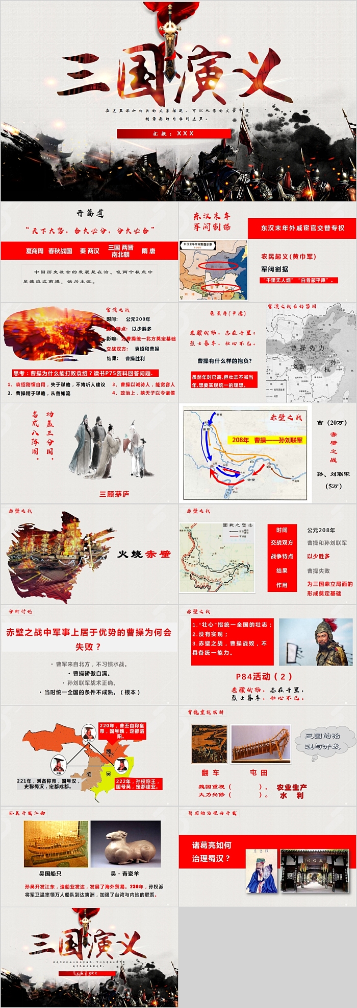 精美四大名著三国演义名著导读PPT