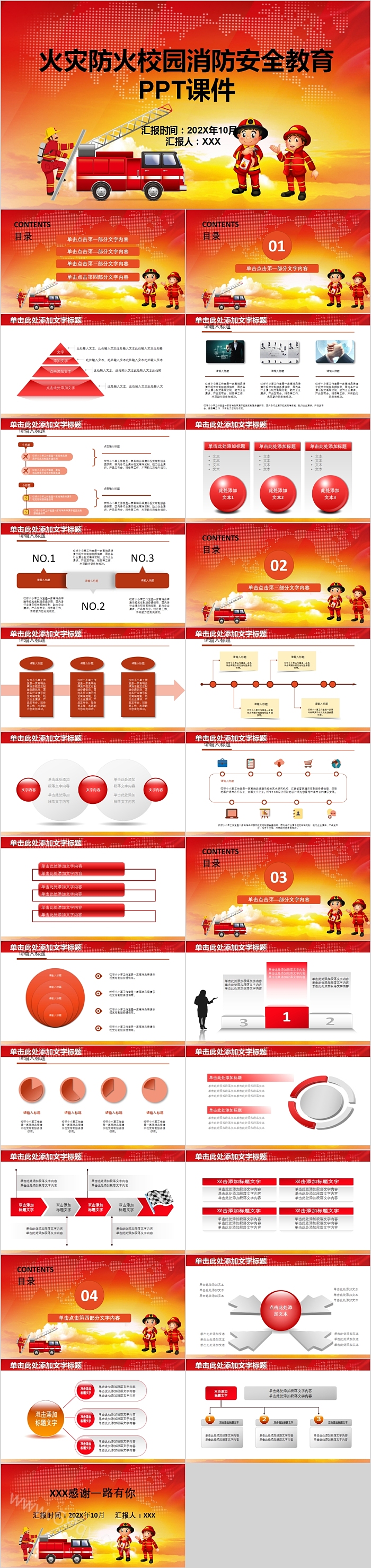 火灾防火校园消防安全教育PPT课件