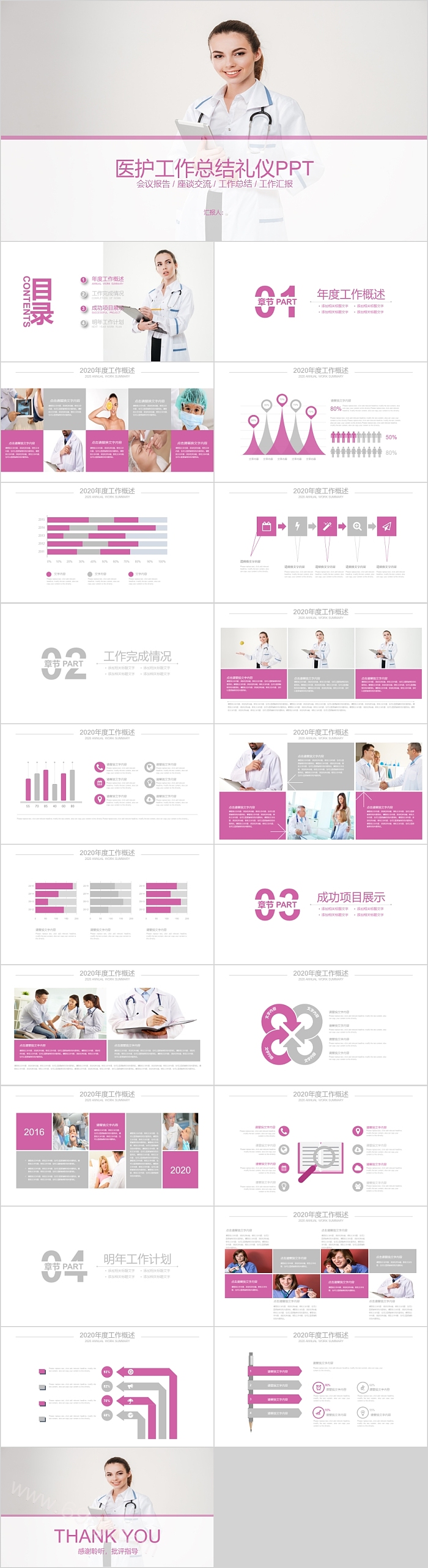 医护工作总结礼仪模板