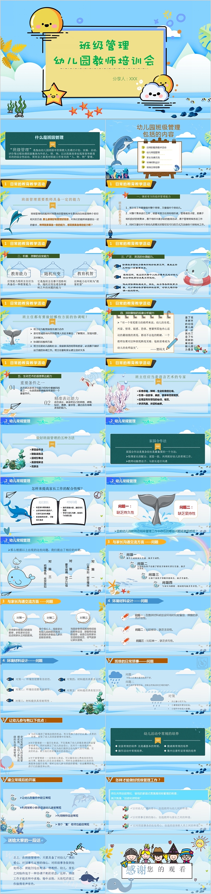 教师培训课程幼儿园班级管理PPT模板