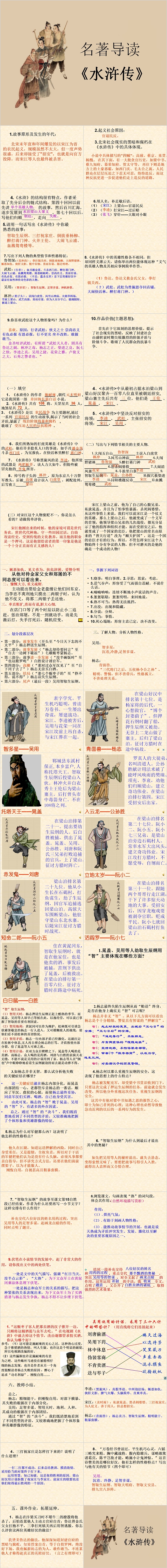 名著导读《水浒传》PPT模板