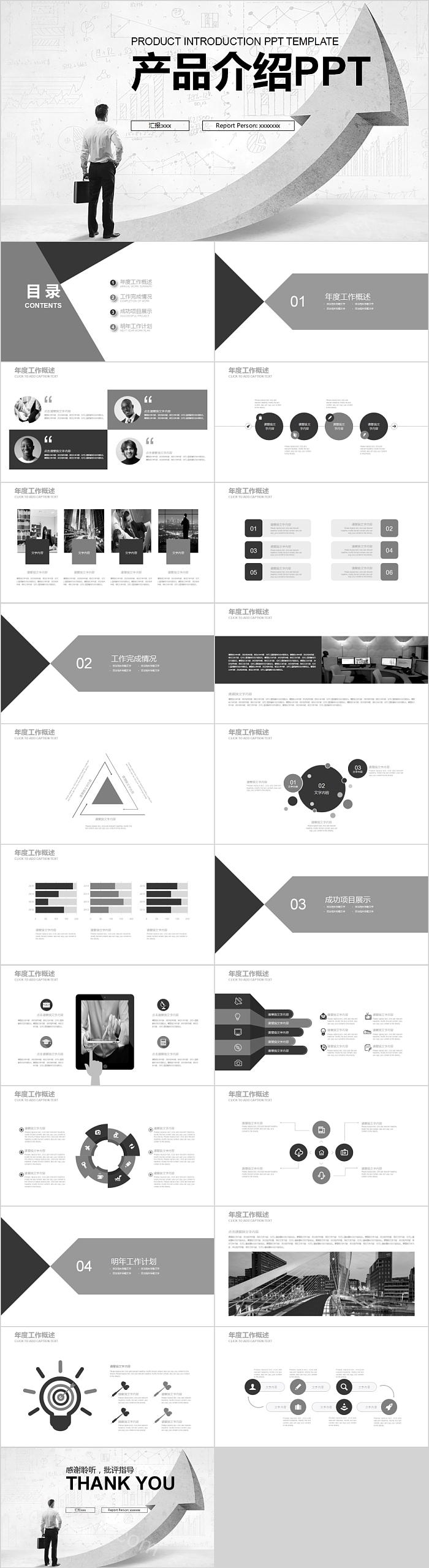简约清新商务汇报产品介绍PPT