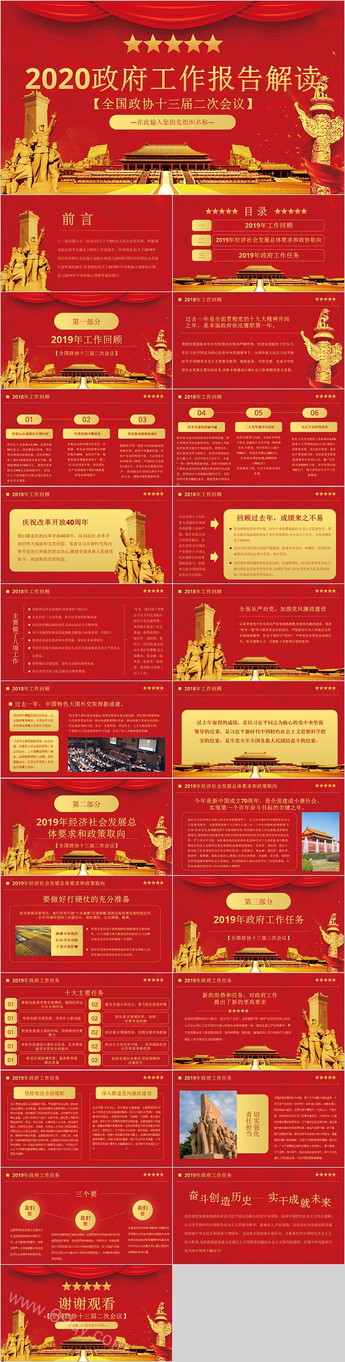 政府工作报告解读全国政协会议党课PPT课件