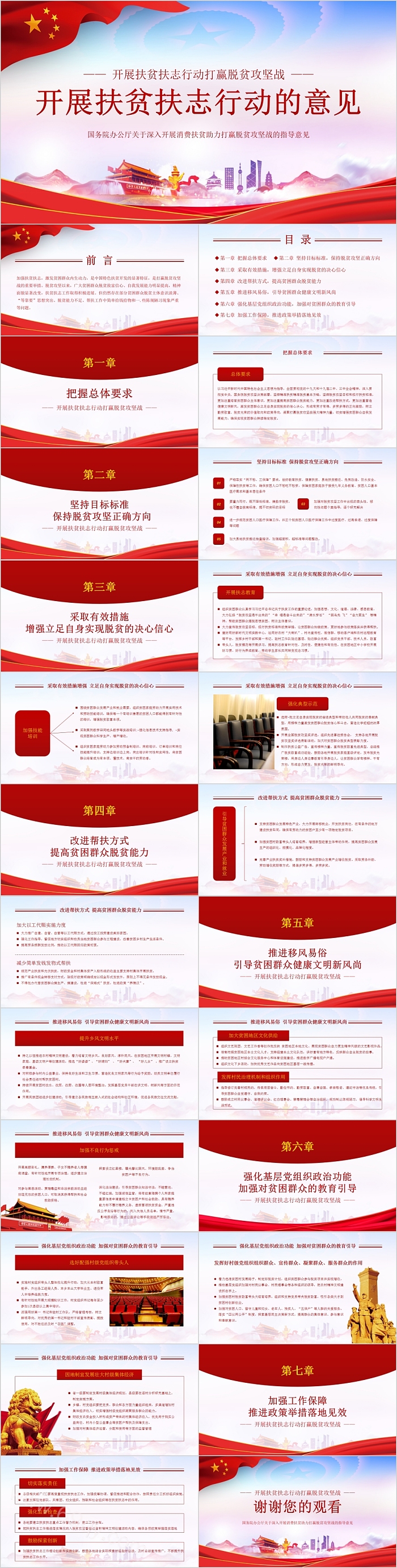 四中全会开展扶贫扶志行动的意见PPT模版