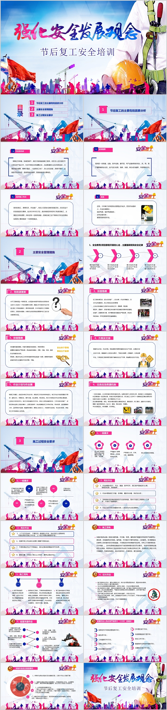 节后复工安全培训PPT模板