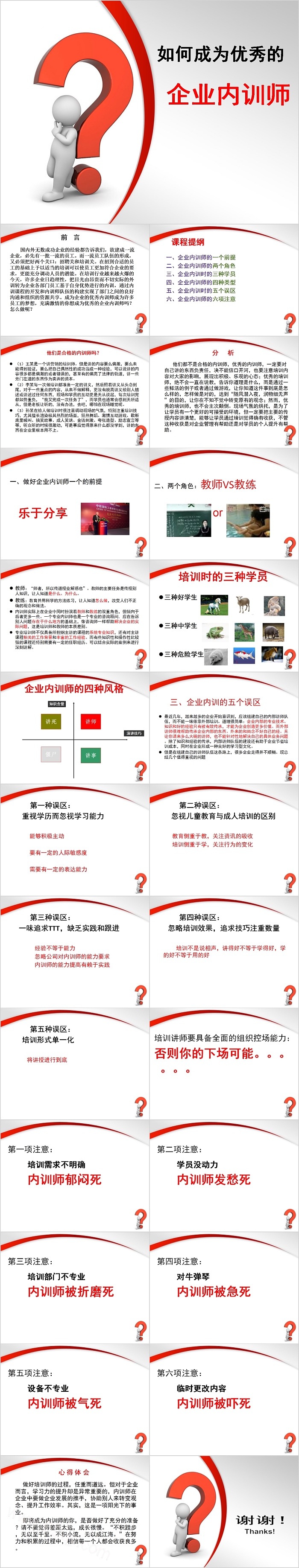 简约如何成为优秀的企业内训师PPT模板