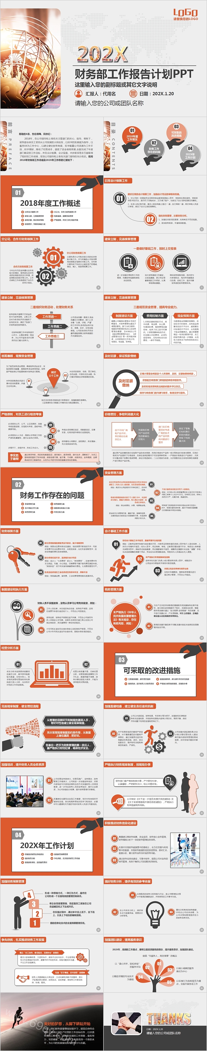 财务部工作报告计划PPT