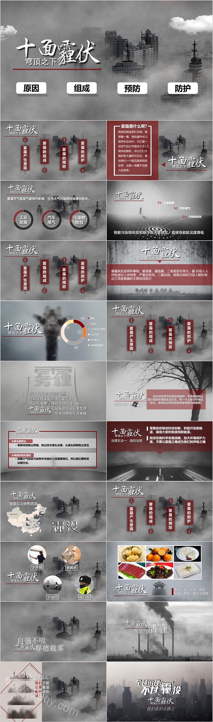 关注健康关爱生命十面埋伏雾霾