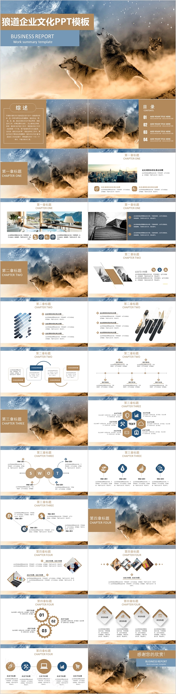 狼道企业文化ppt模板