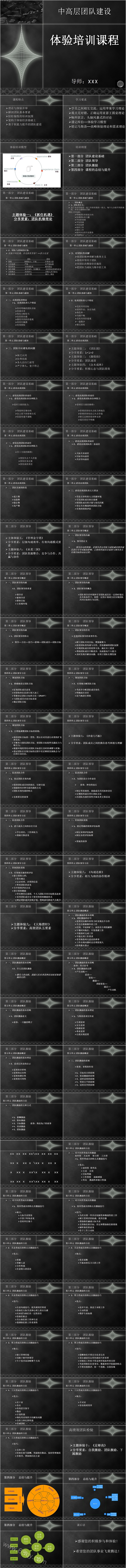中高层团队建设体验培训课程PPT