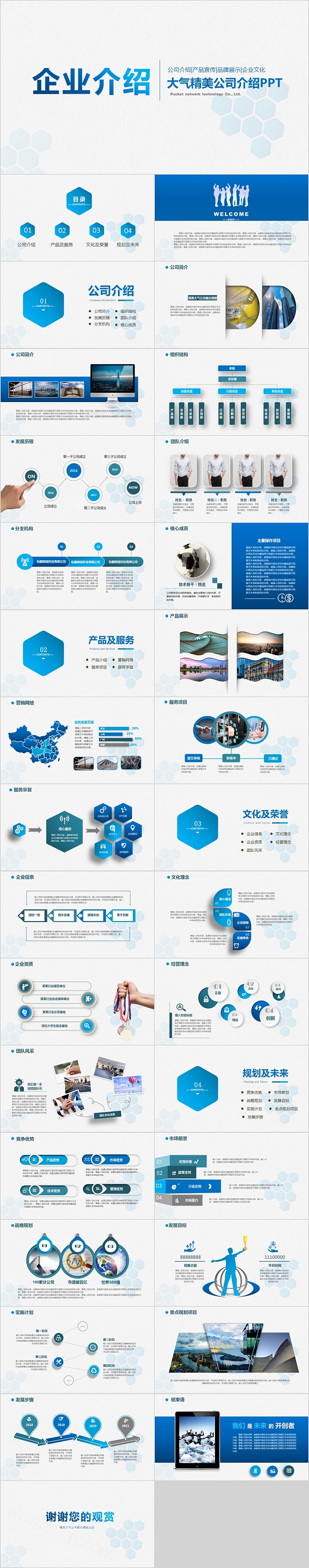 精美大气公司企业介绍PPT模板