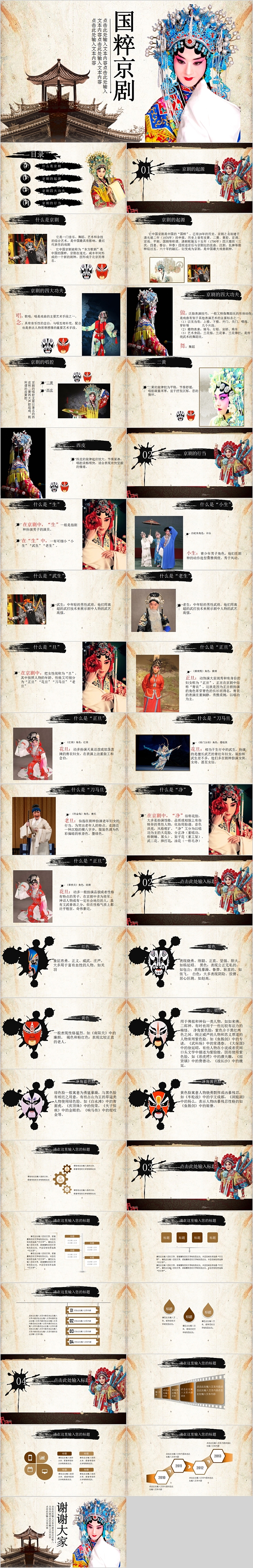 中国戏曲文化国粹京剧PPT
