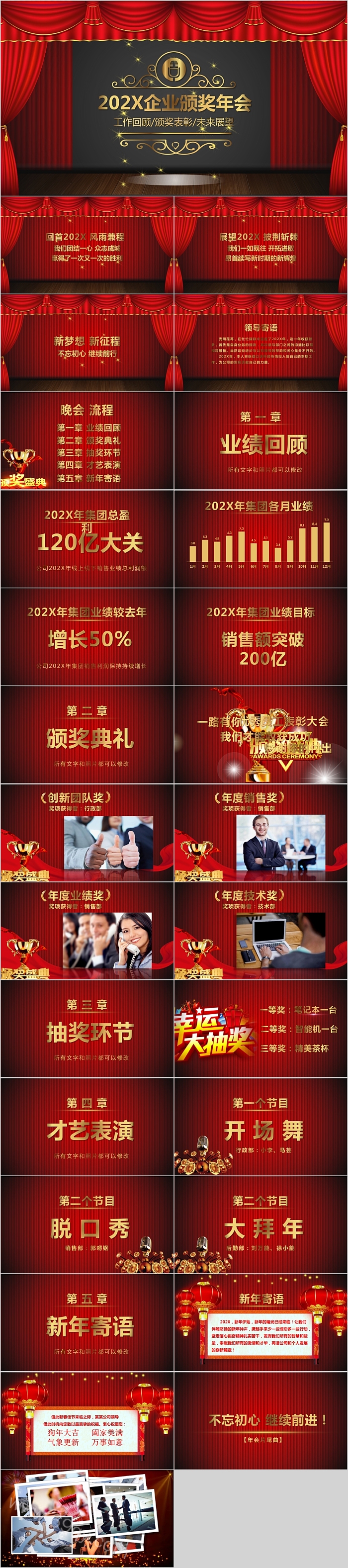 商务大气企业颁奖年会PPT模板