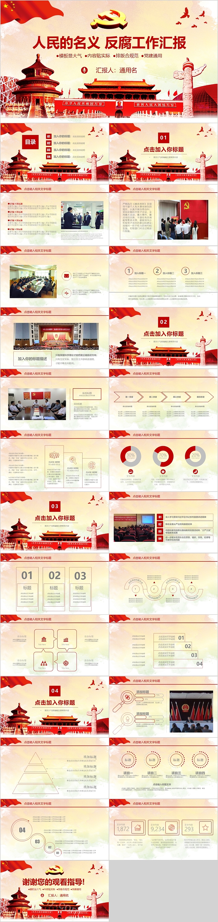 人民的名义反腐工作汇报PPT