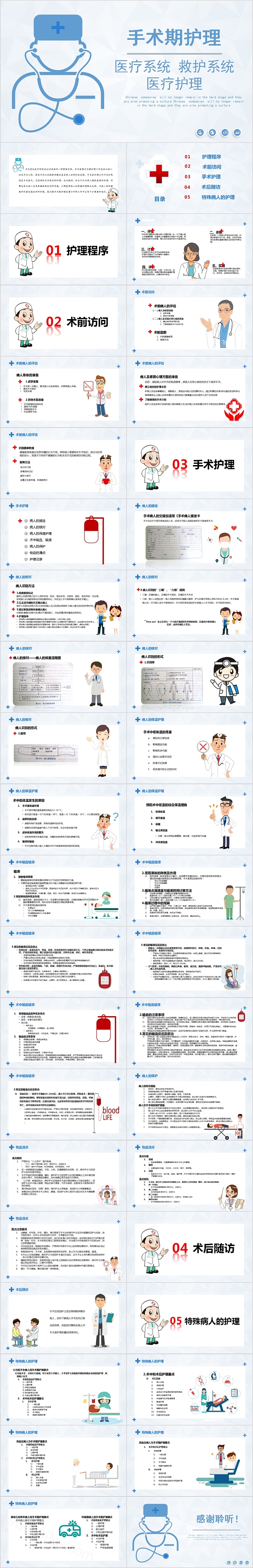 手术期护理医疗护理PPT模板