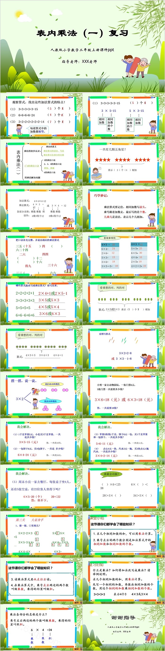 人教版小学数学二年级上册课件表内乘法PPT
