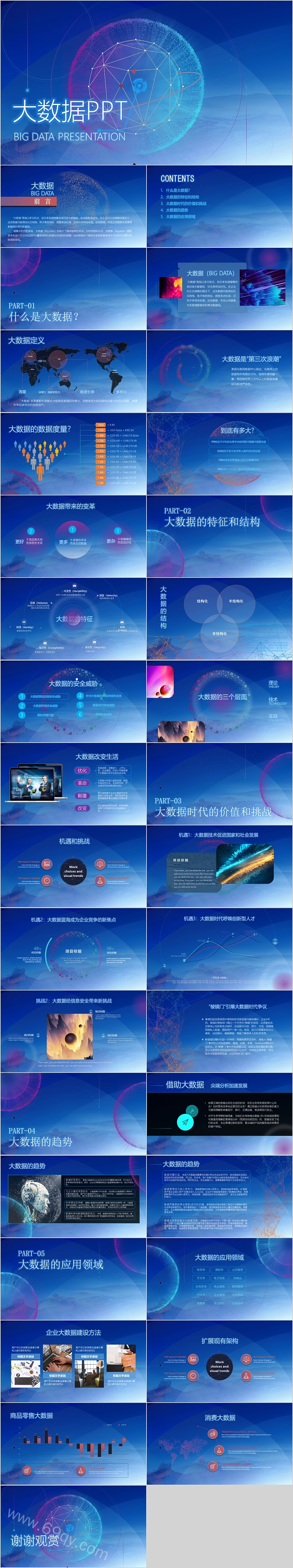 简约时尚大气互联网大数据PPT