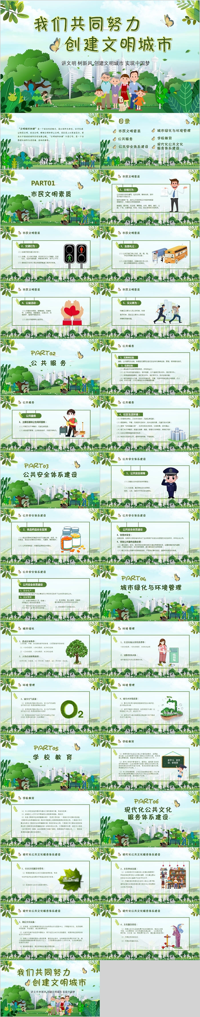 讲文明树新风创建文明城市PPT