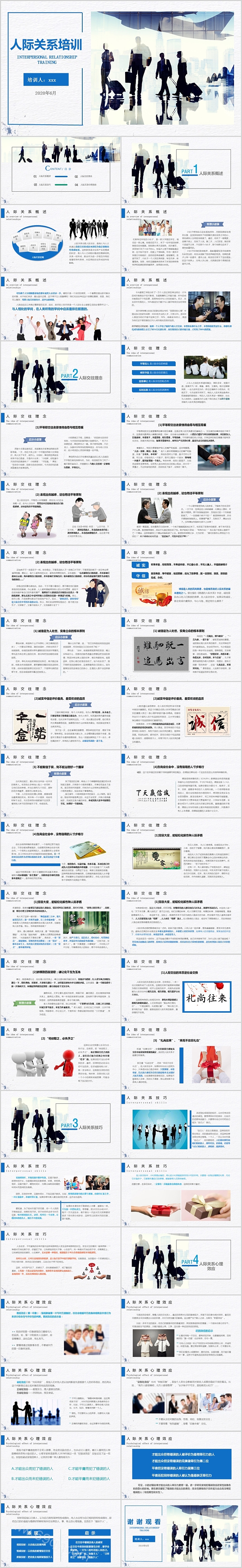 创意人际交往关系技巧培训PPT模板